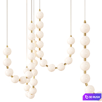Glass Pearl Necklace Chandelier set