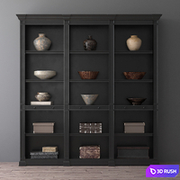 Triple bookcase RH