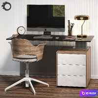 Workplace with BENE table and IKEA chair