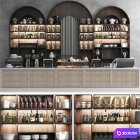 A huge design project for a cafe with desserts and a designer coffee machine. coffee point