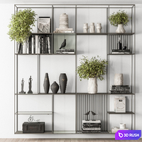 Metal Shelves Decorative with plant - Rack Set 10