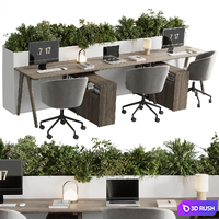 Workplace - Home office set - office furniture - Employee desk 26