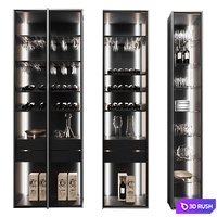 Set of display cases of different widths_1