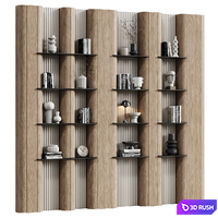 Bookcase in modern minimalist style 08