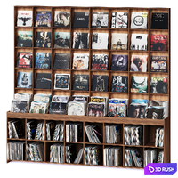 Rack with vinyl records for home or store