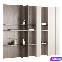 Built-in bookcase 004 KM