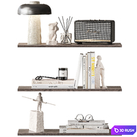 Shelves with decor