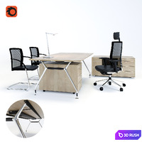 Desk Summa M (Koenig + Neurath, Germany), chair Okay II (Koenig + Neurath, Germany), table lamp JACKIE-PANZERI