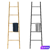 Bamboo ladder towel rail