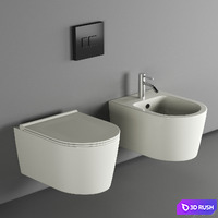 Salenzi Wandcloset Civita 50x35x36.5 Cm Keramiek Rimless Mat Grijs