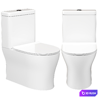 Toilet compact BelBagno Ancona BB1224CPR-P