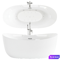 WoodBridge Freestanding Air Whirlpool Bathtub