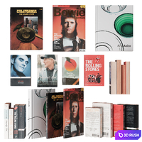 Set of books and magazines