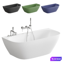 Salini Sofia Wall artificial stone bathtub 170x80