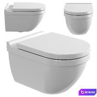Duravit Starck 3 wall-mounted washdown toilet