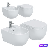 Wall hung toilet bowl BOCCHI V-Tondo 1417-001-0129 white glossy, with microlift