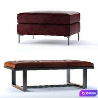 Pottery Barn Jake and Griffin Ottomans