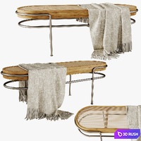 Rattan bench (middle)