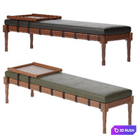 Jasper Bench and Ottoman bedside couch