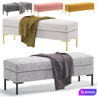 Gray Kona Bench 5 Colors Version/Банкетка Kona серого цвета