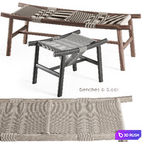 Frigerio - Huli Benches & Stool