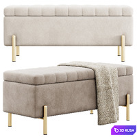 Beige bench Boyden by Madison Park