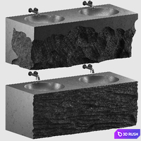 Stone wash basin set4
