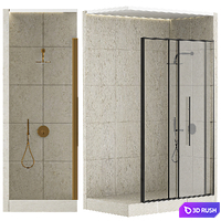 Shower cabin with partition