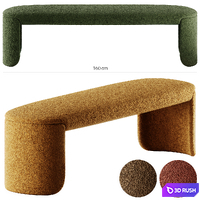 Petal Fabric bench by Bross