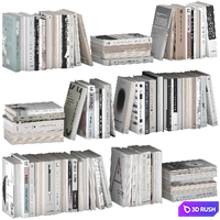 Set of low poly books