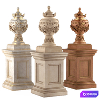 Classic vase for decoration of the facade and interior