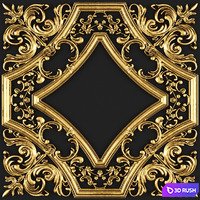 Stucco pattern. Rosette.