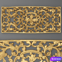 Sculpture, carving, pattern grille.