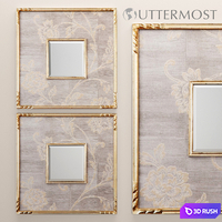 Evelyn Square Mirror, luxury, golden, decorative, frame, Uttermost, wall decor, decorative, interior, mirror