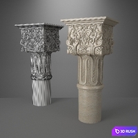 Small capitals in the Moorish style