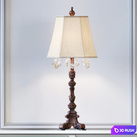 Duval Gold Crystal Candlestick Table Lamp