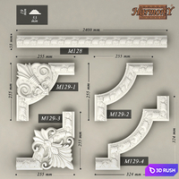 Molding ornamental corner pieces "Harmony" (M128)