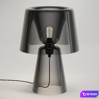 John Lewis Large Glass Table Lamp Smoke