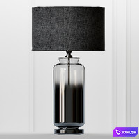 Cox & Cox Gray Smoke Glass Table Lamp