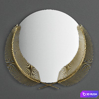 Ghidini 1961 sunset medium mirror in brass by nika zupanc