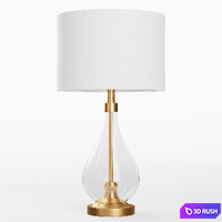 Zara lamp with glass bottom