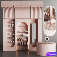 Cosmetics set in pink