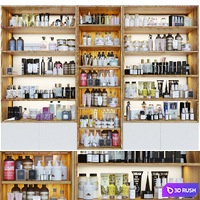 Cosmetics rack. Beauty salon, cosmetology