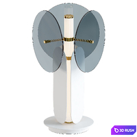 Unique White & Gray 1-Light Table Lamp