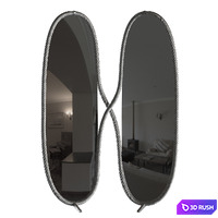 Siamese floor mirror