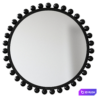 Uttermost Cyra Matte Wide Round Wall Mirror
