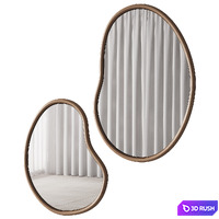 344 sculptural organic Dim Mindi wood Mirrors by tikamoon