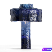 blue ceramic table lamp