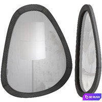 La Redoute, Organically shaped mirror in solid Elnora teak