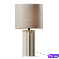 Ribbed Concrete Finish Table Lamp